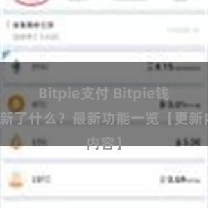 Bitpie支付 Bitpie钱包更新了什么？最新功能一览【更新内容】