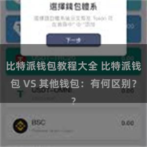 比特派钱包教程大全 比特派钱包 VS 其他钱包：有何区别？