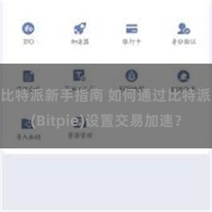 比特派新手指南 如何通过比特派(Bitpie)设置交易加速？