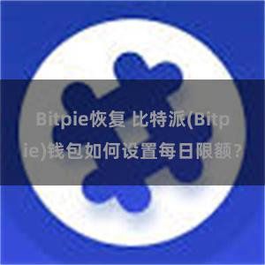 Bitpie恢复 比特派(Bitpie)钱包如何设置每日限额？