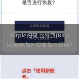 Bitpie扫码 比特派(Bitpie)钱包如何设置每日限额？