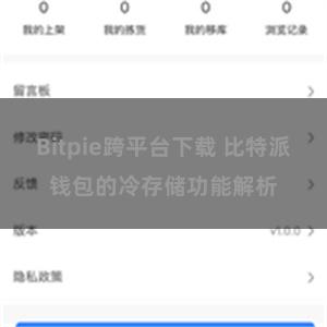 Bitpie跨平台下载 比特派钱包的冷存储功能解析